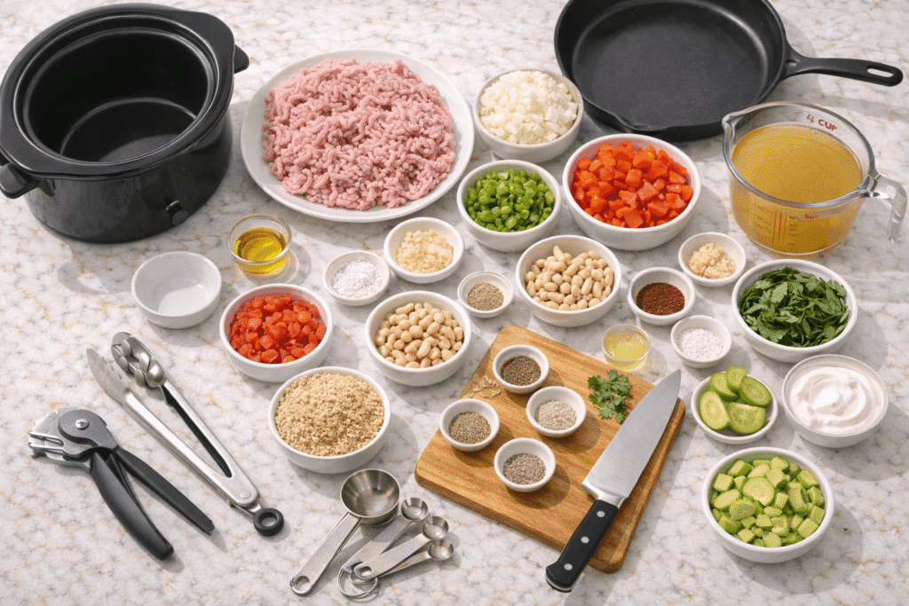 Slow Cooker Turkey and White Bean Chili