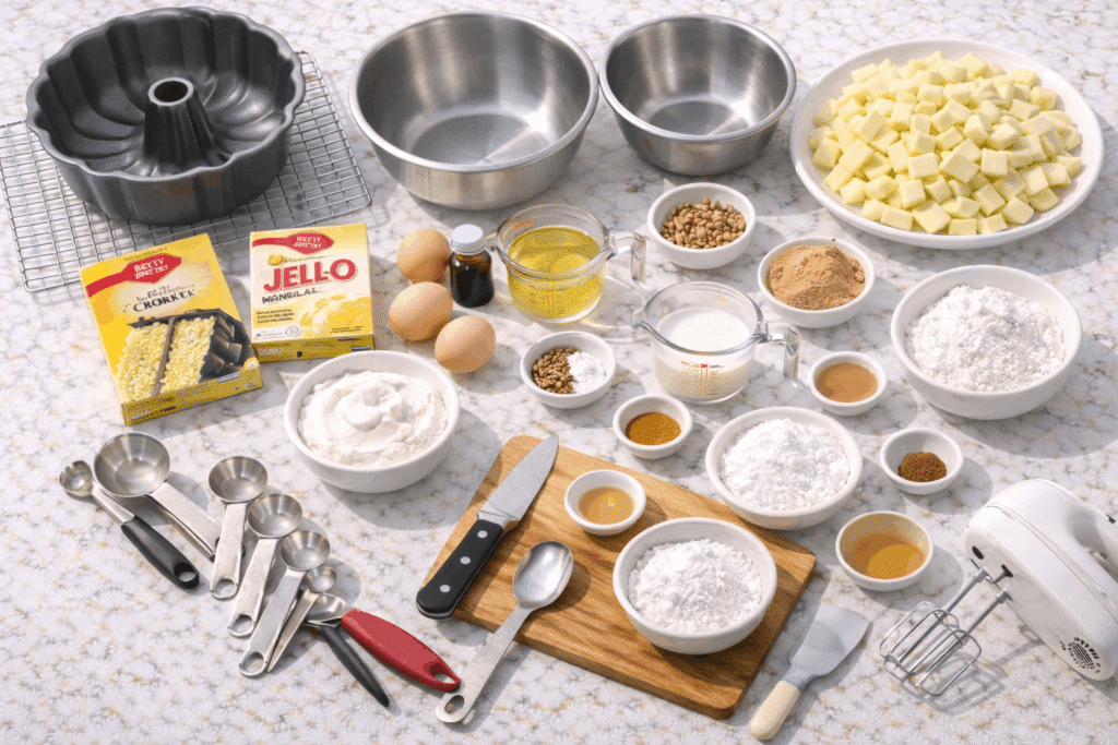 Easy Apple Cake with Box Cake Mix