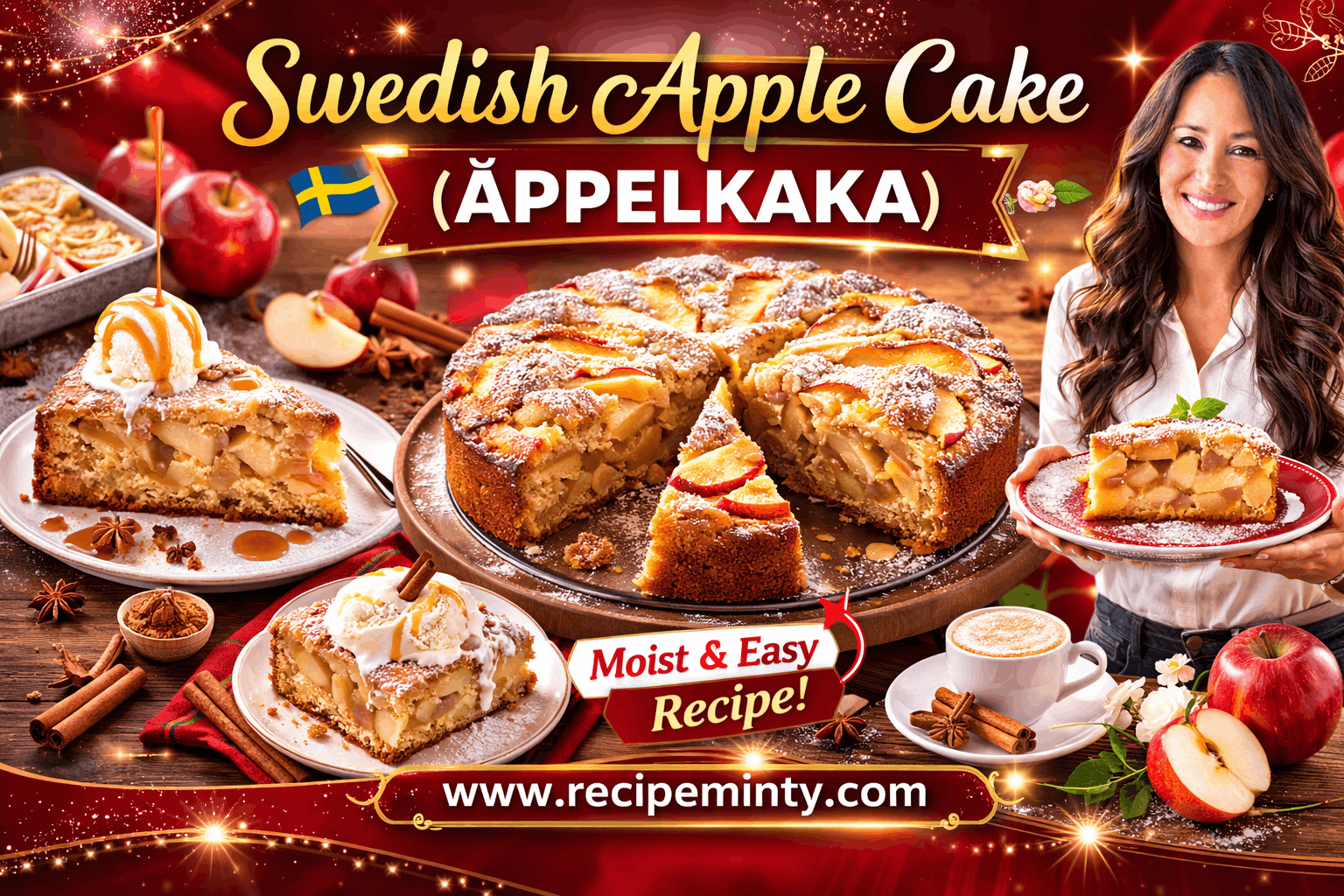 Swedish Apple Cake (Äppelkaka)