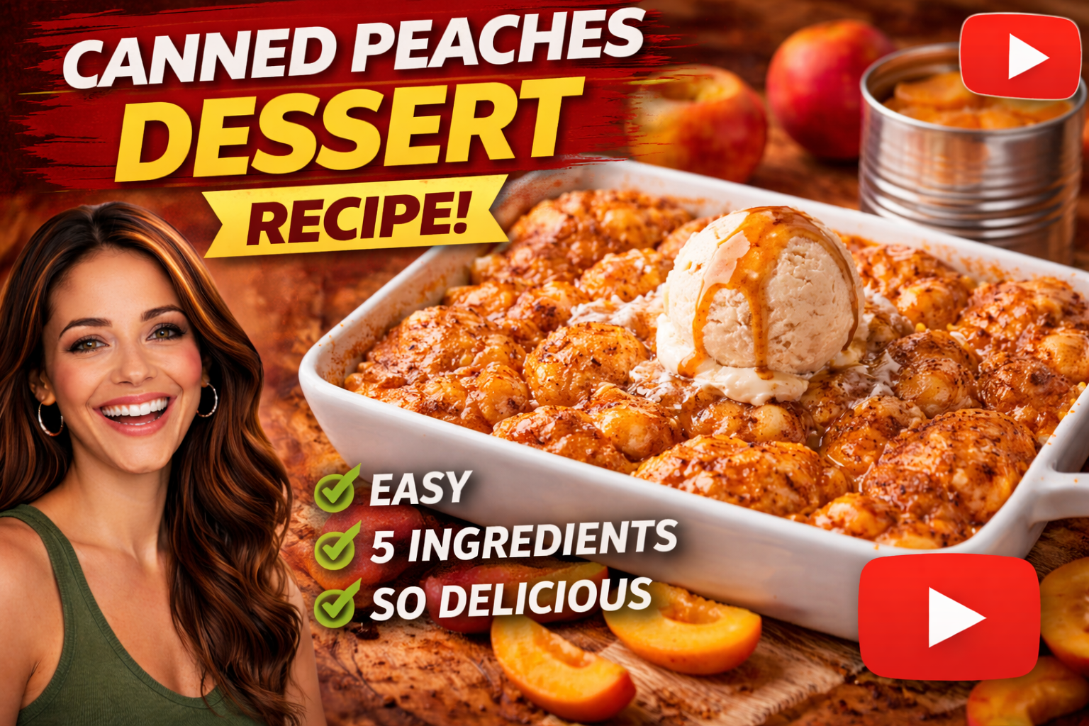 Canned Peaches Dessert Recipe
