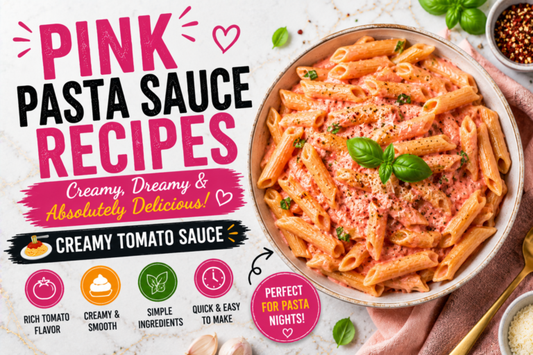 Pink Pasta Sauce Recipes (Creamy Tomato Sauce) 🍝