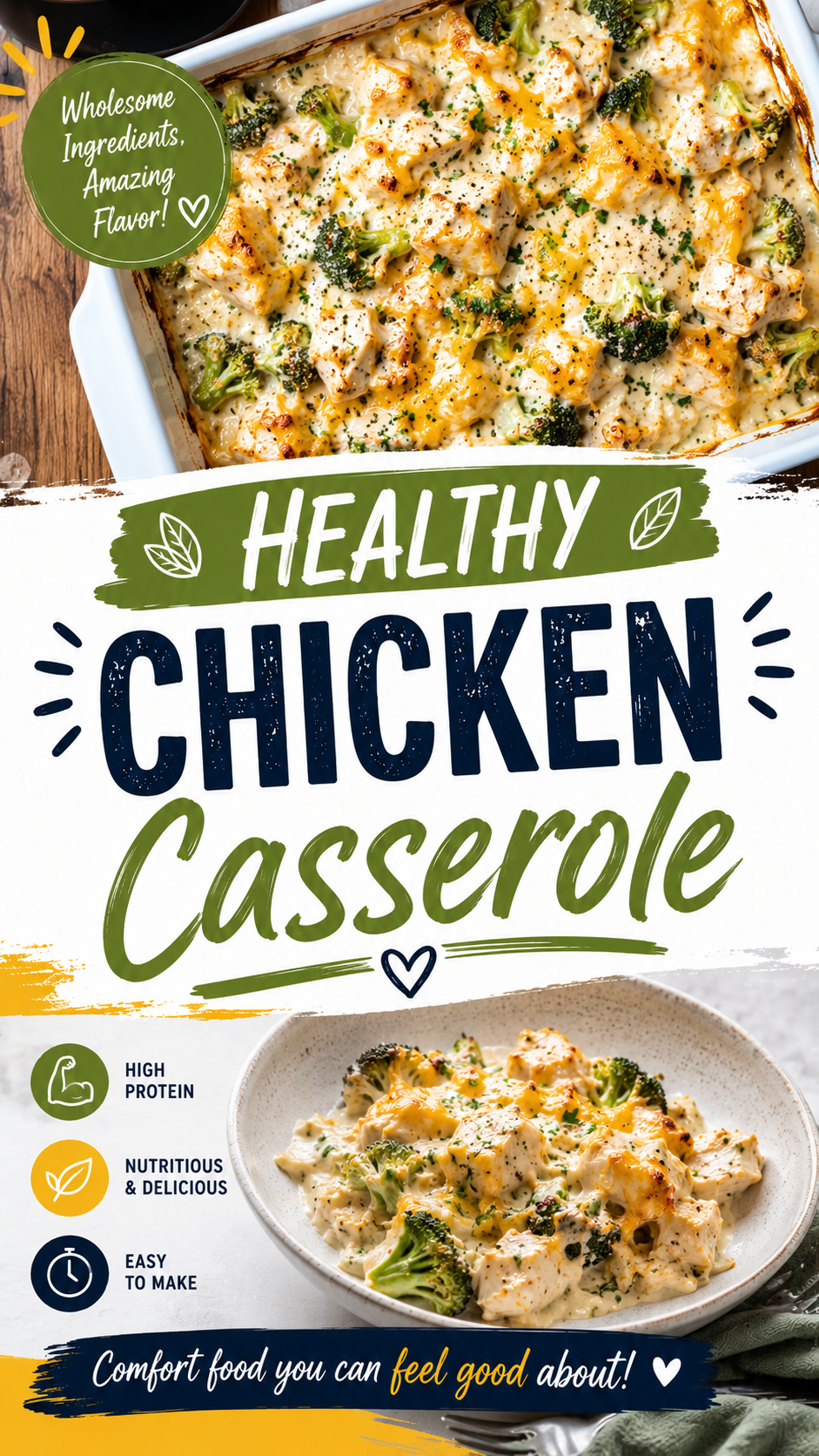 Healthy Chicken Broccoli Casserole