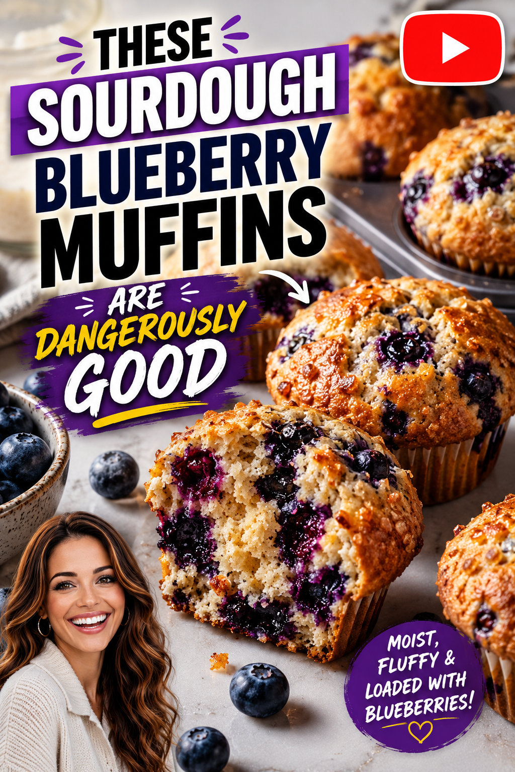 These Sourdough Blueberry Muffins Are Dangerously Good