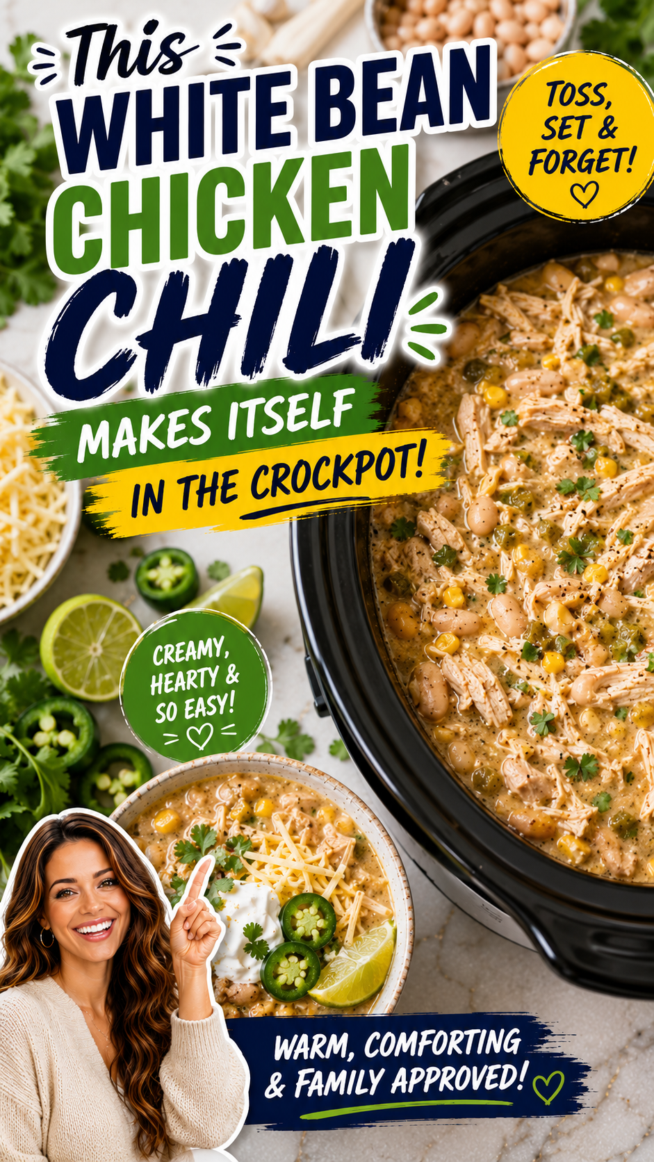 This White Bean Chicken Chili Makes Itself in the Crockpot