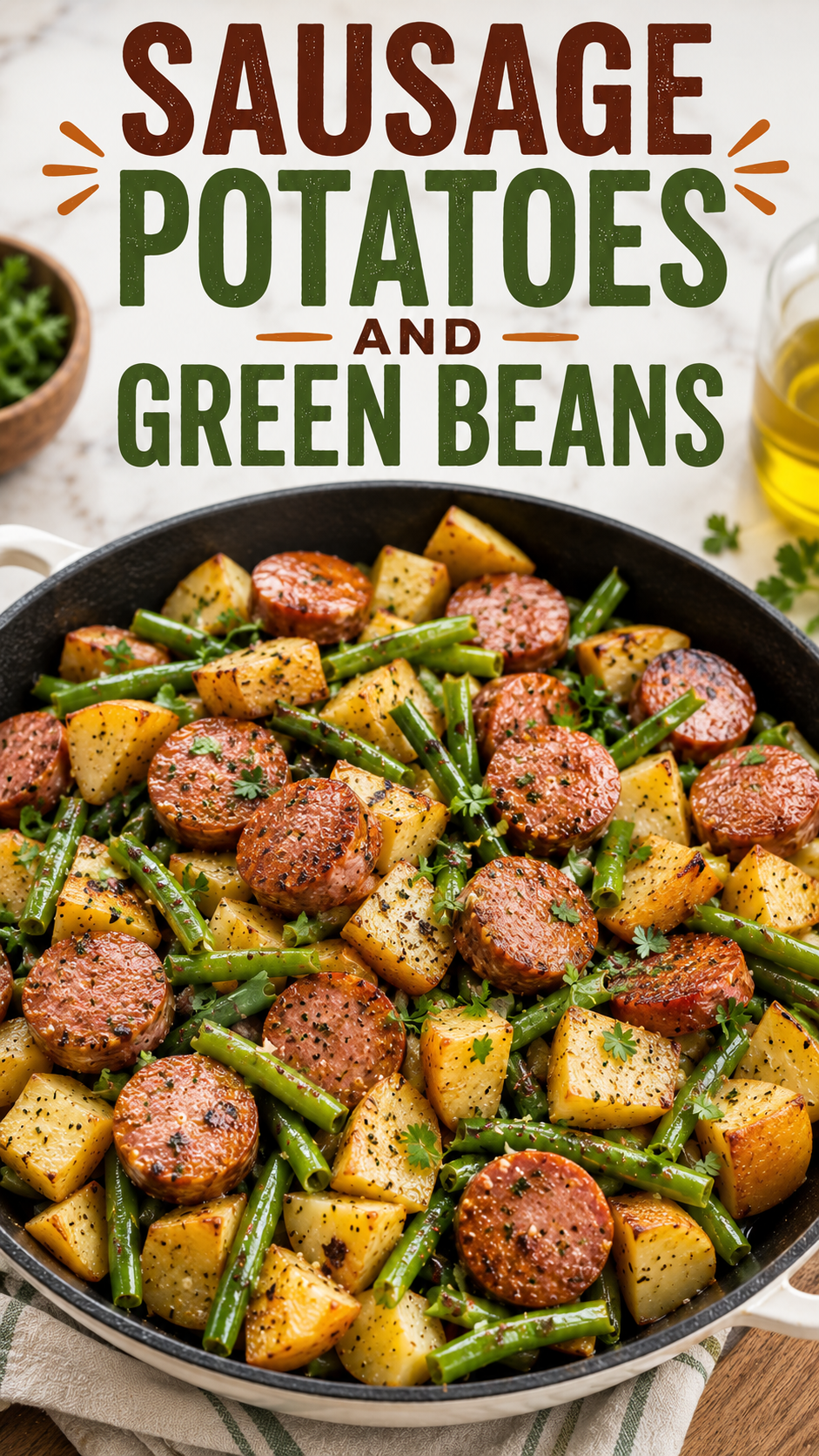 Sausage Potatoes and Green Beans