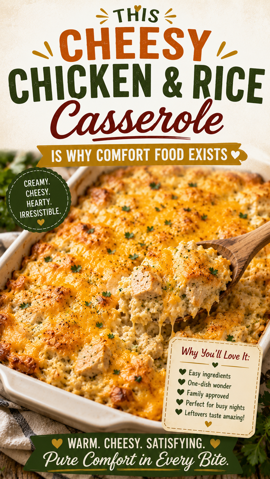 This Cheesy Chicken and Rice Casserole Is Why Comfort Food Exists