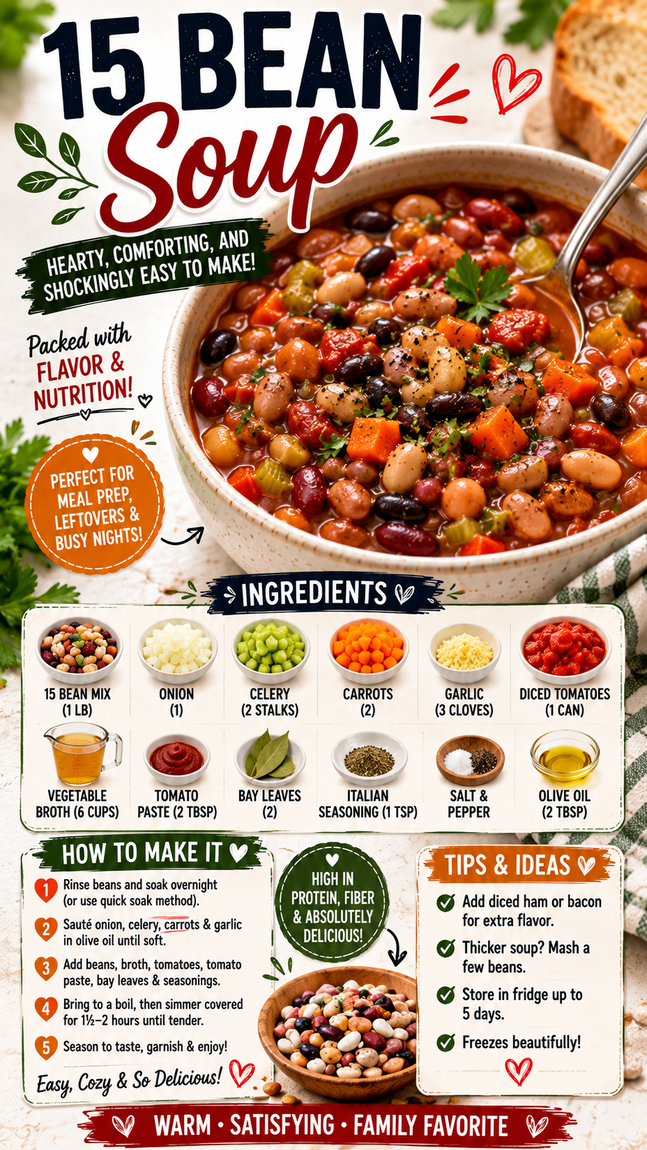 15 Bean Soup (Hearty, Comforting, and Shockingly Easy to Make)