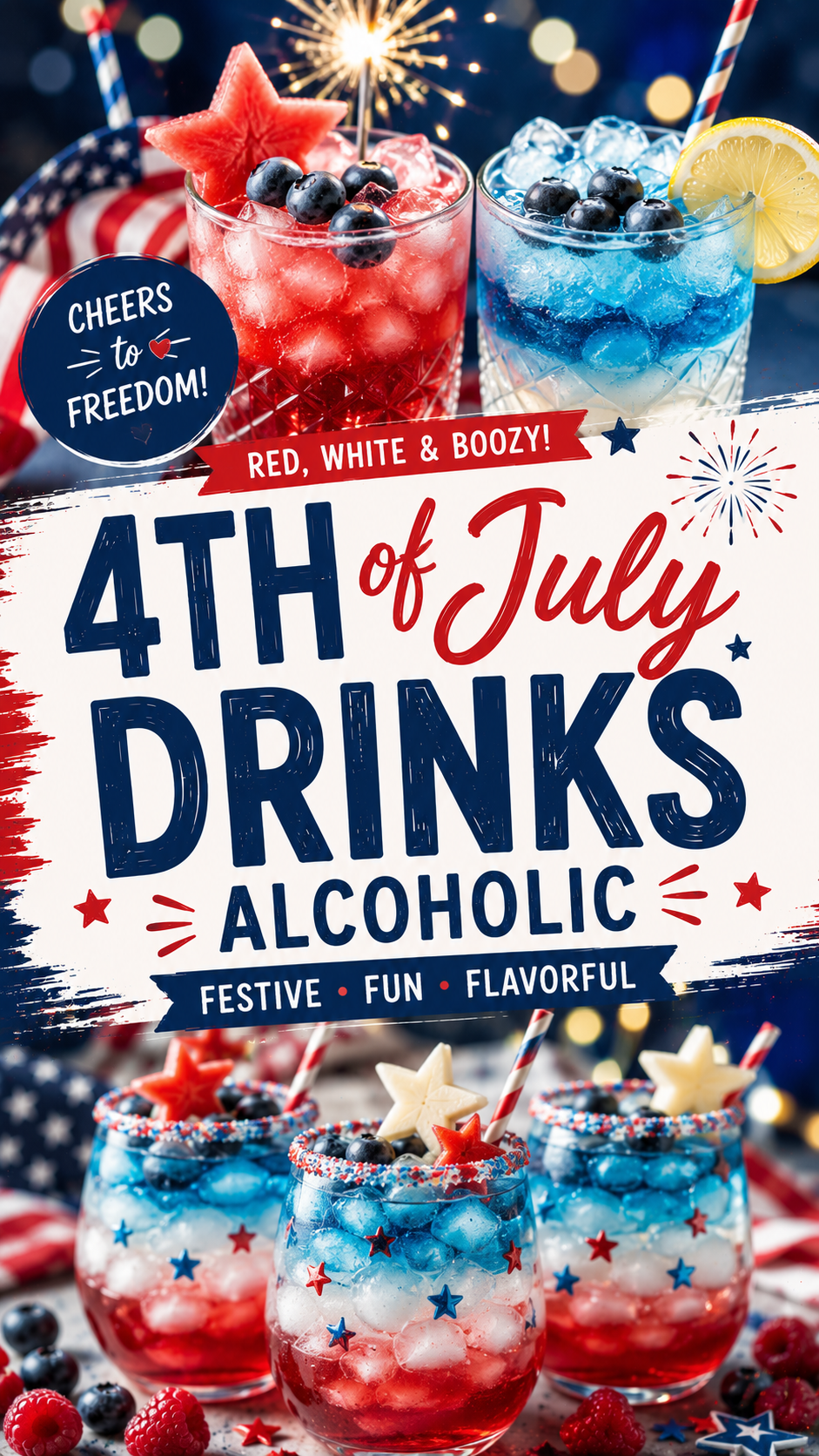4th of July Drinks (Alcoholic) That Are Festive, Fun & Flavorful
