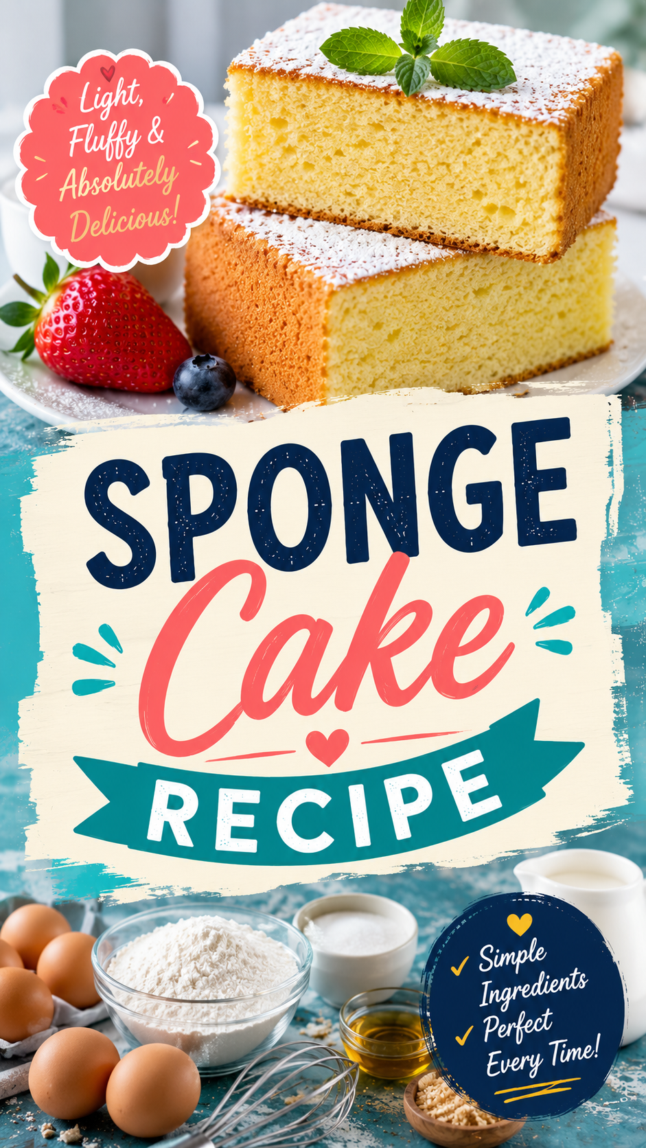 Sponge Cake Recipe That's Light, Fluffy, and Perfect Every Time